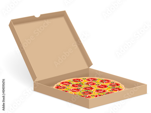 pizza in box