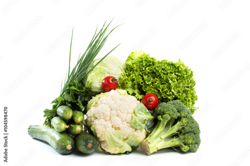 Collection vegetables isolated on a white background. Collection vegetables isolated on a white background.