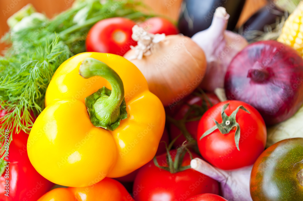 Fresh vegetables, close up Fresh vegetables, close up