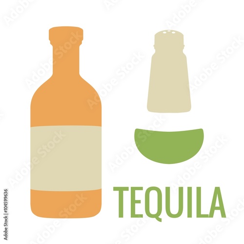Set tequila icon. Vector flat illustration. For web, info graphics.