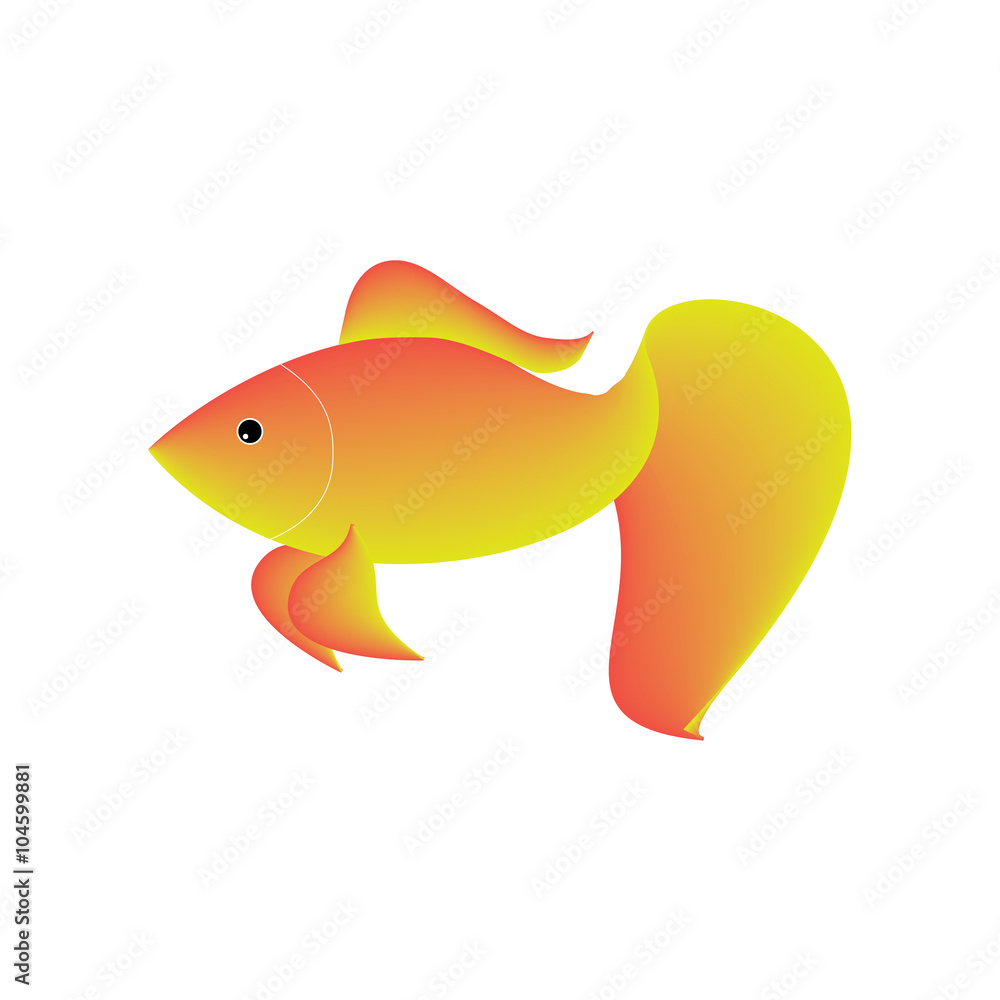 Figure a gold fish. Figure a gold fish.
