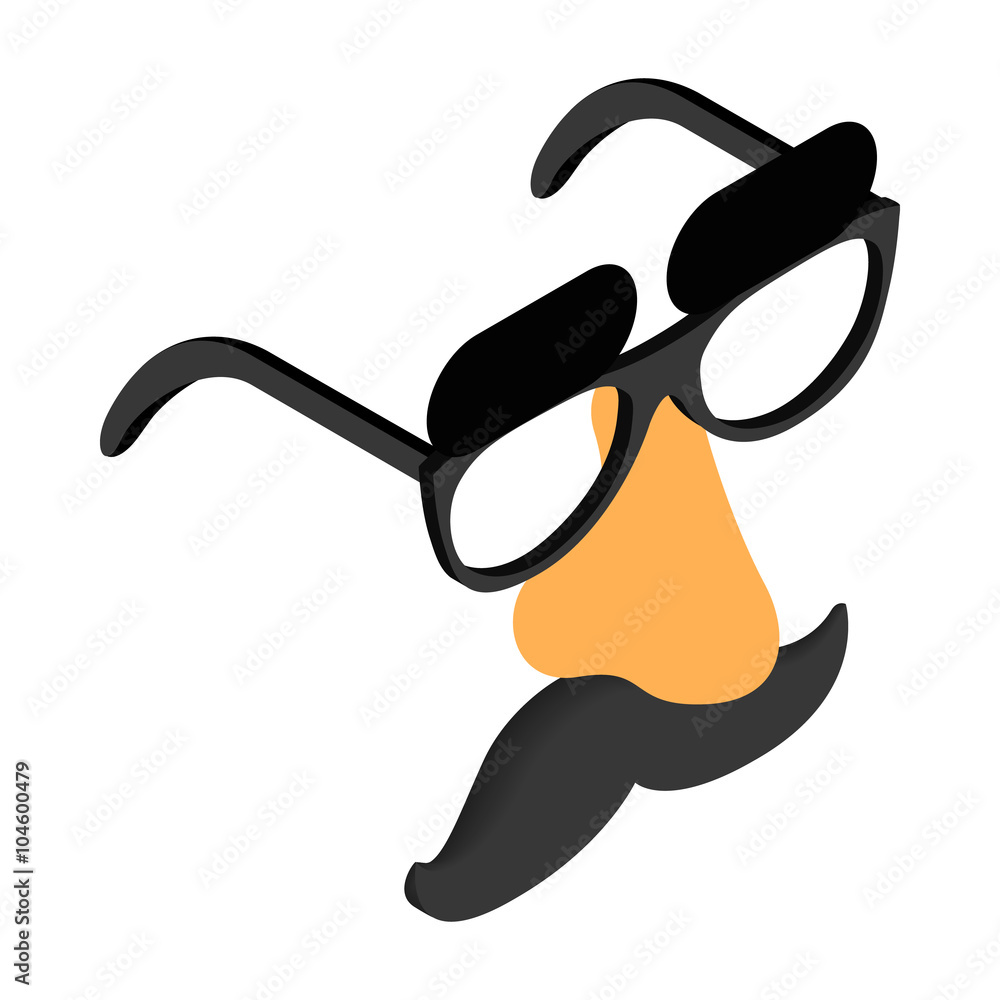 Ταπετσαρία Funny disguise mask with glasses, fake nose