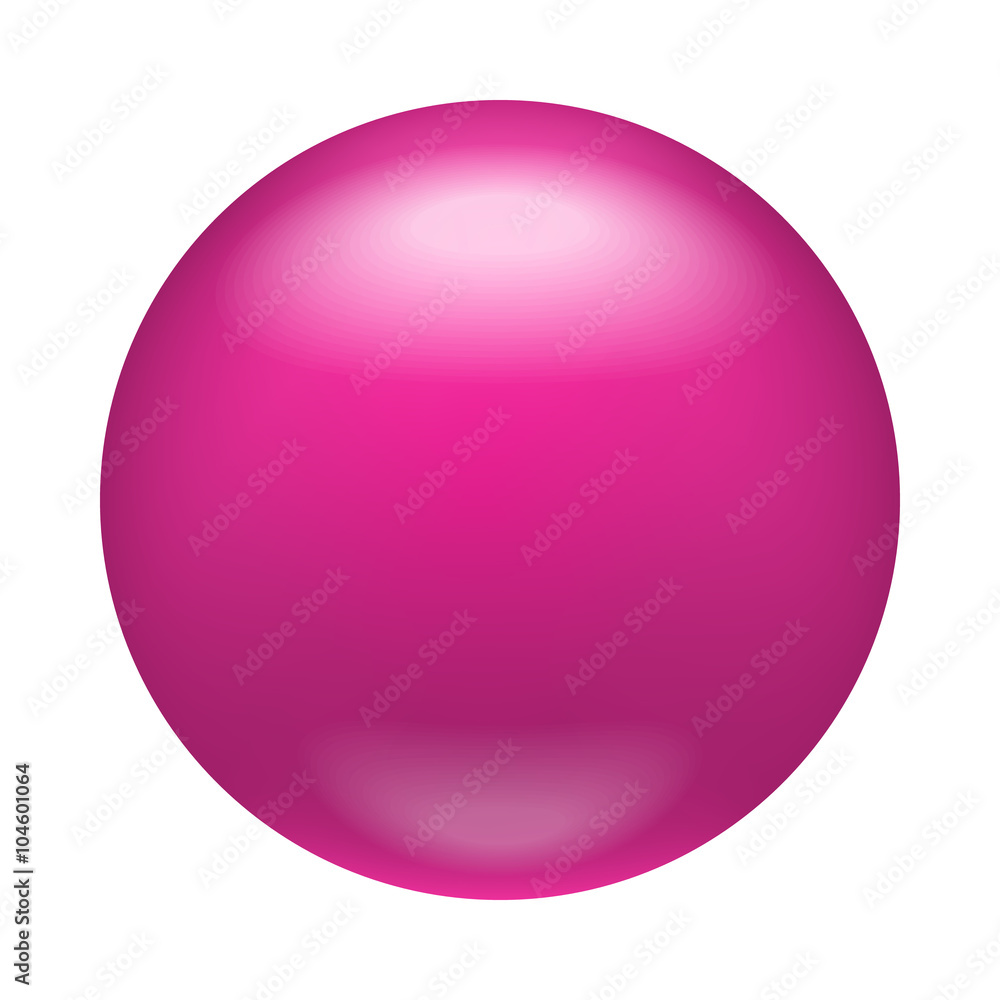 Glossy pink badge, magnet icon, realistic style Glossy pink badge, magnet icon, realistic style