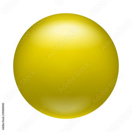 Glossy yellow badge, magnet icon, realistic style