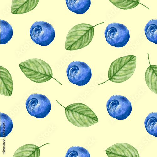 Blueberry seamless vector pattern. Perfect for wallpaper, wrapping paper, textile, package design