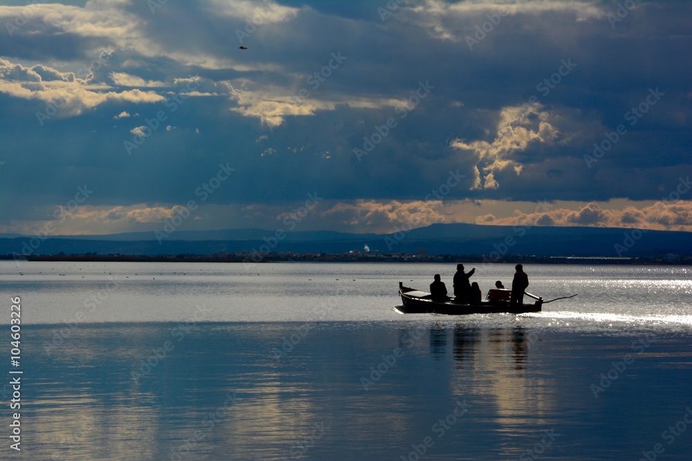 Sunset in Albufera, Valencia, spain Sunset in Albufera, Valencia, spain