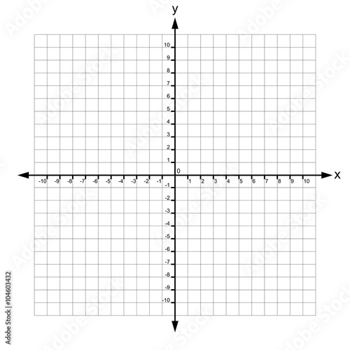 x and y axis with numbers vector
