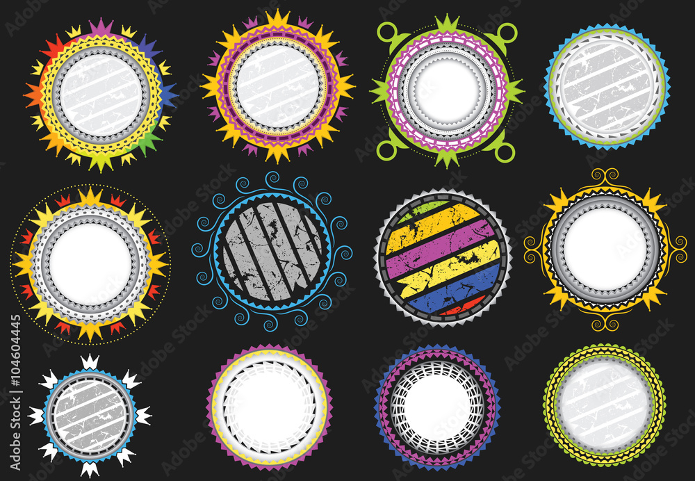 isolated geometric circle rings shapes vectors isolated geometric circle rings shapes vectors