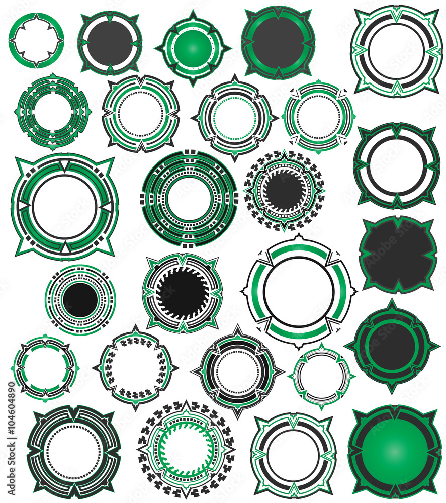 isolated geometric circle rings shapes vectors isolated geometric circle rings shapes vectors