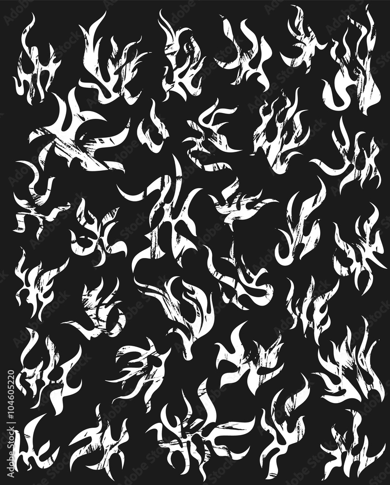 fire flame element silhouette vector illustration fire flame element silhouette vector illustration