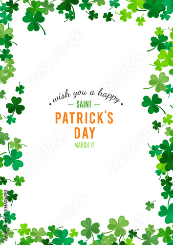 St Patrick s Day background. Vector illustration