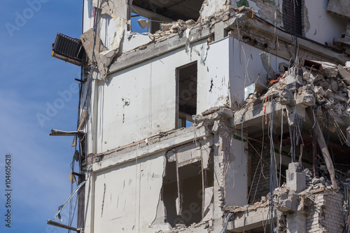 Demolished house before reconstruction