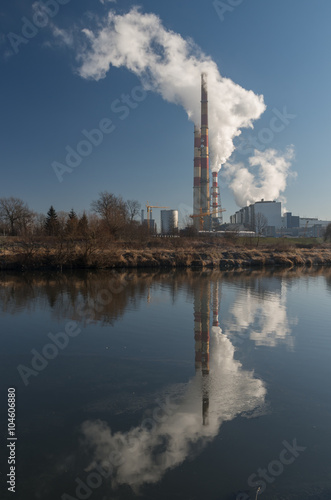 Power plant over Vistula river, Krakow, Poland