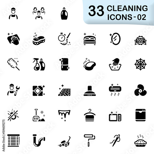 33 black cleaning icons 02