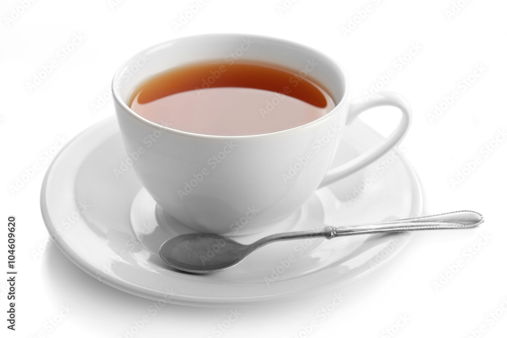 Porcelain cup of tea isolated on white background Porcelain cup of tea isolated on white background
