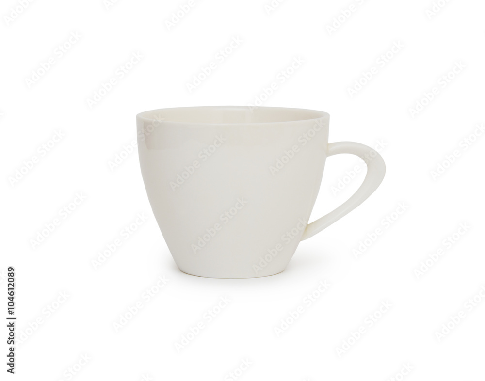 White cup isolated on white background White cup isolated on white background