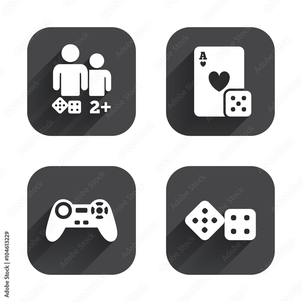 Gamer icons. Board games players. Gamer icons. Board games players.