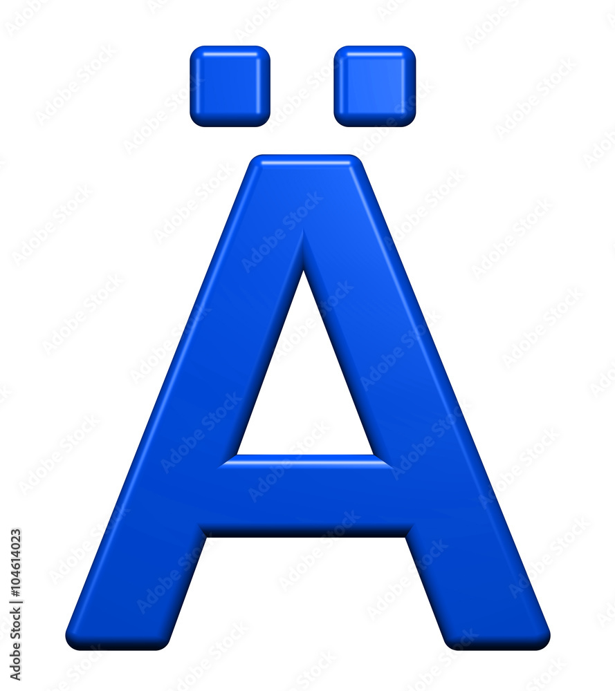 One letter from blue alphabet set, isolated on white. Computer generated 3D photo rendering. One letter from blue alphabet set, isolated on white. Computer generated 3D photo rendering.