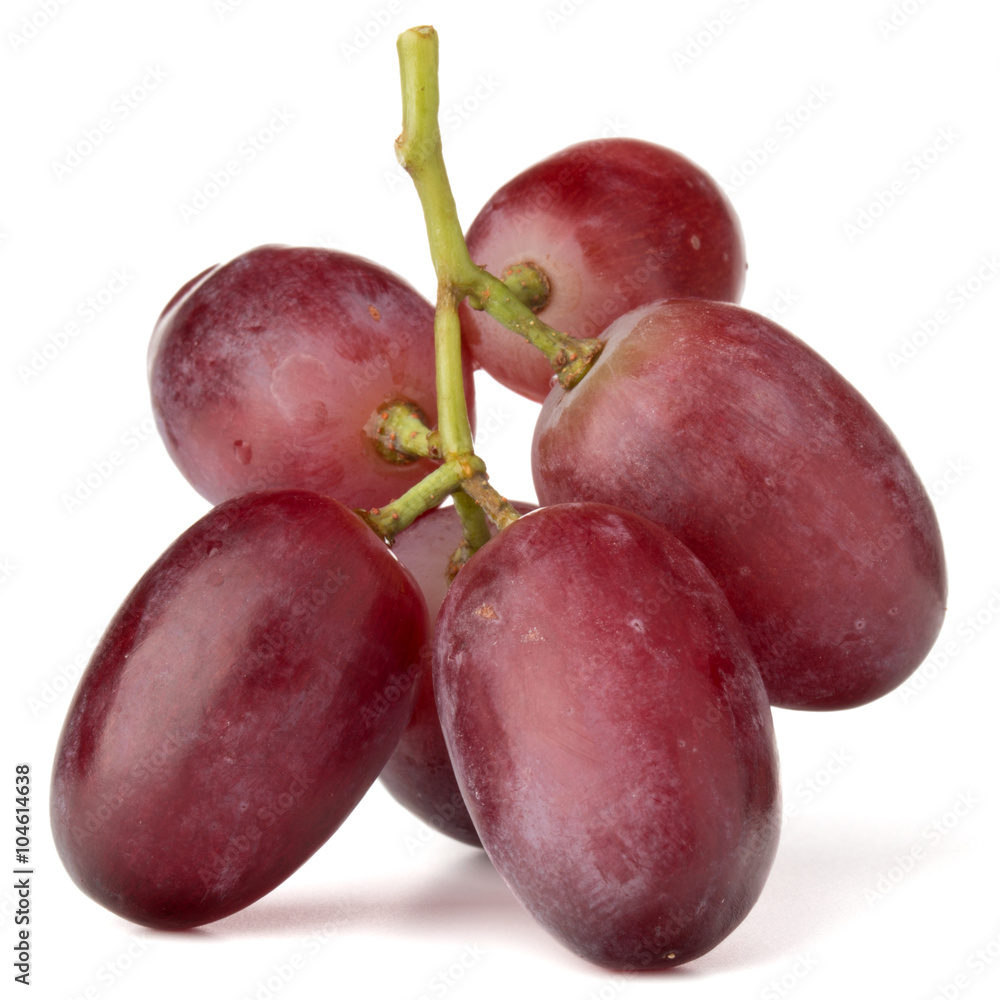 red grape bunch isolated on white background cutout