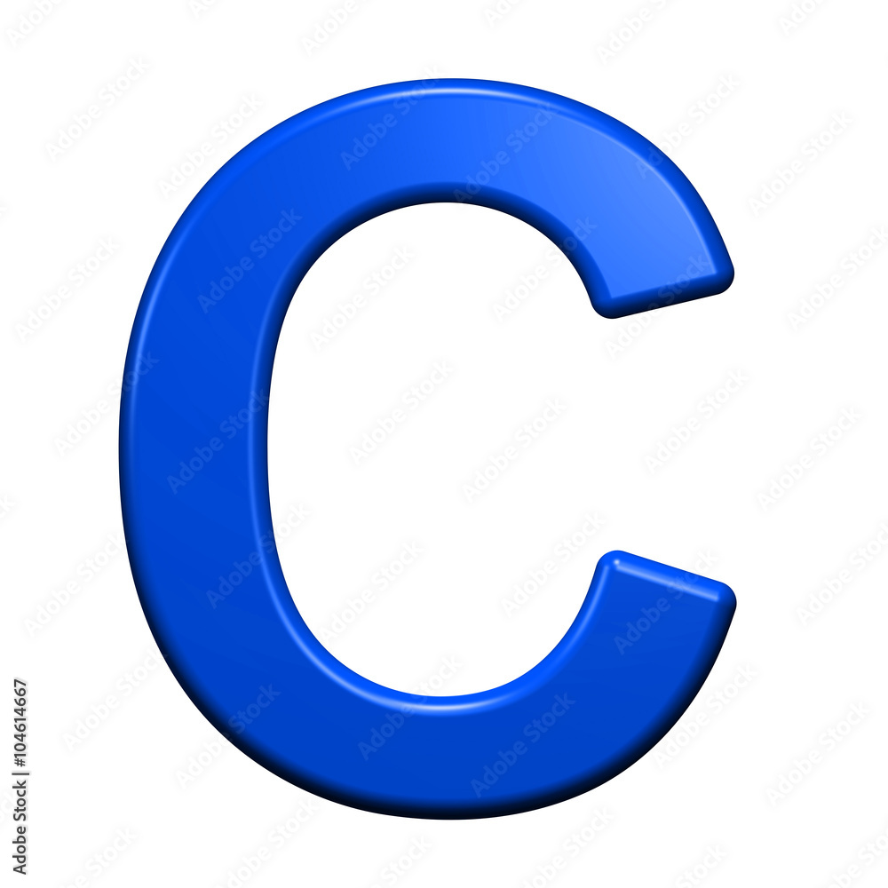 One letter from blue alphabet set, isolated on white. Computer generated 3D photo rendering. One letter from blue alphabet set, isolated on white. Computer generated 3D photo rendering.