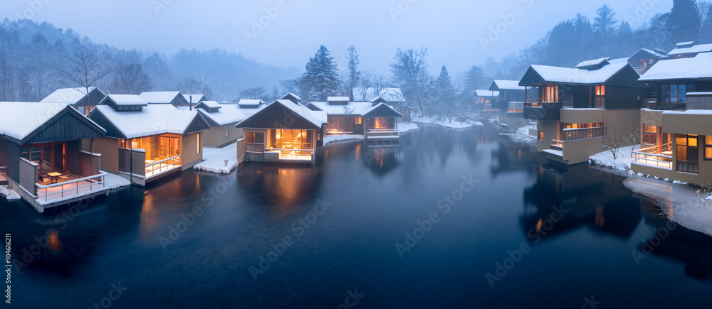 Fototapeta premium Karuizawa w Nagano w Japonii w zimie
