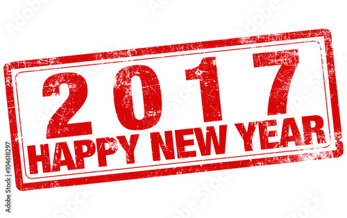 2017 Happy New Year word re...