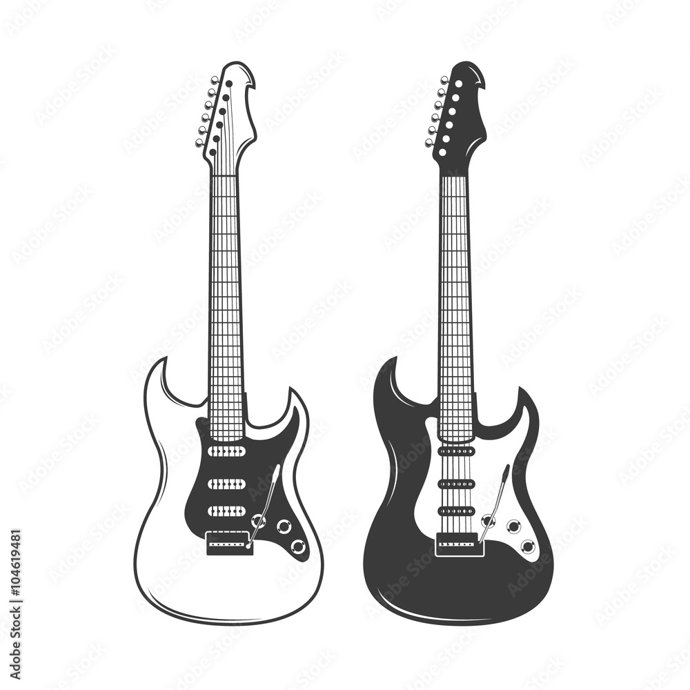 Obraz premium Guitar vector illustration