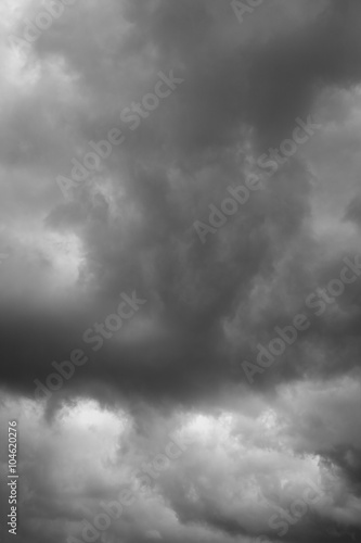 Storm sky, rain. Thunderclouds over horizon. © Gray wall studio