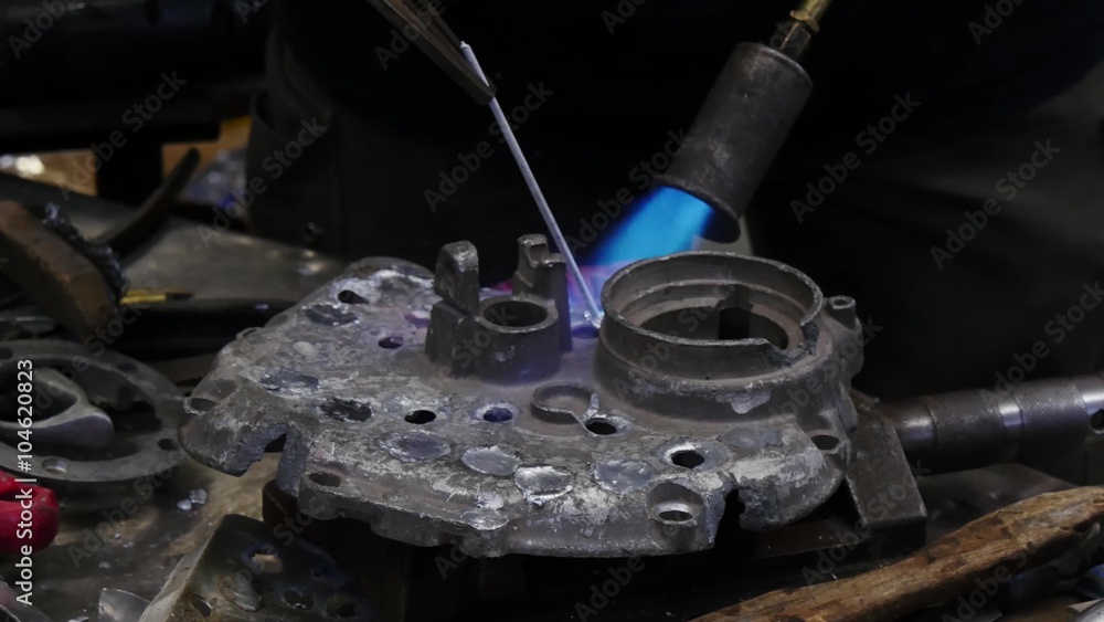 close-up of the welding blowtorch close-up of the welding blowtorch