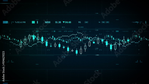 Financial Data Dolly - Financial data developing over time. Available in multiple colors. Loops seamlessly.