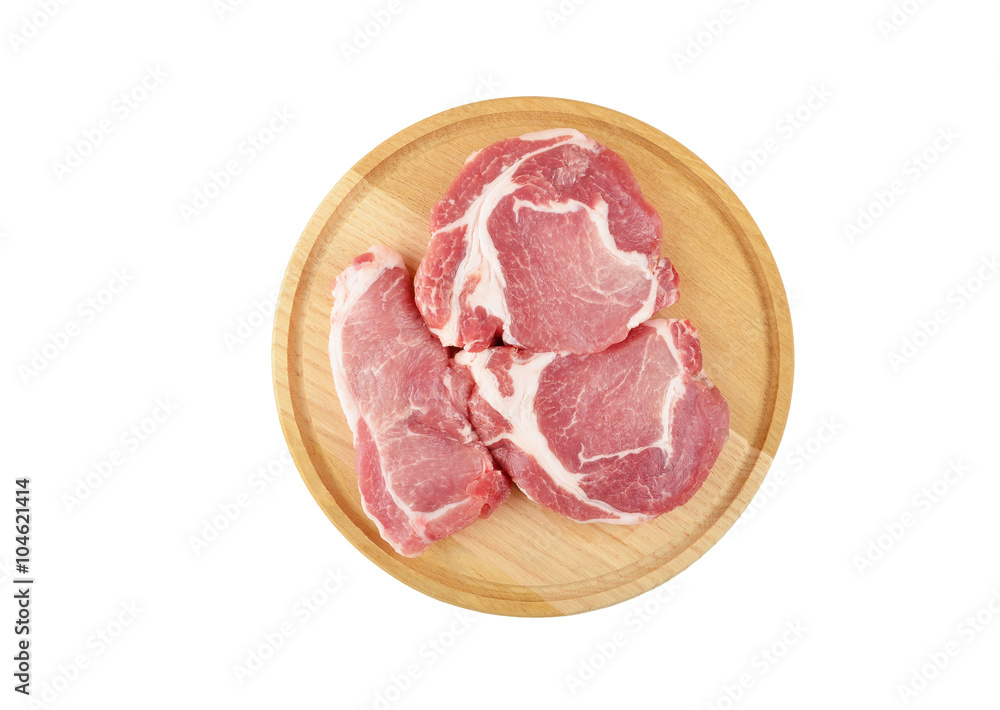 Raw meat steak