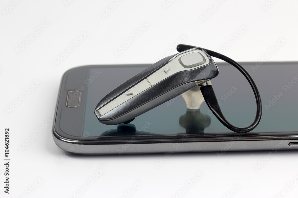 Bluetooth close up with a mobile phone Bluetooth close up with a mobile phone