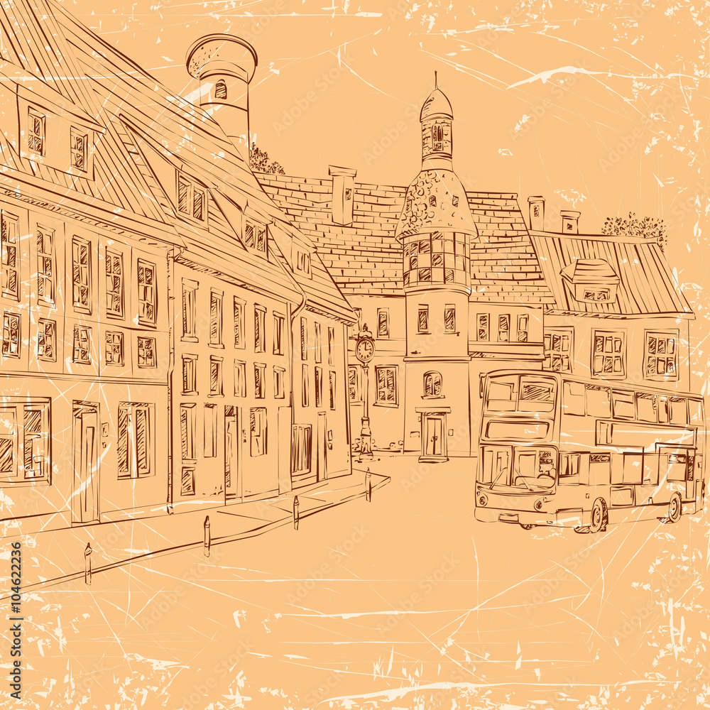 Fototapeta premium store street scene