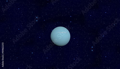Planet Uranus on Outer Space