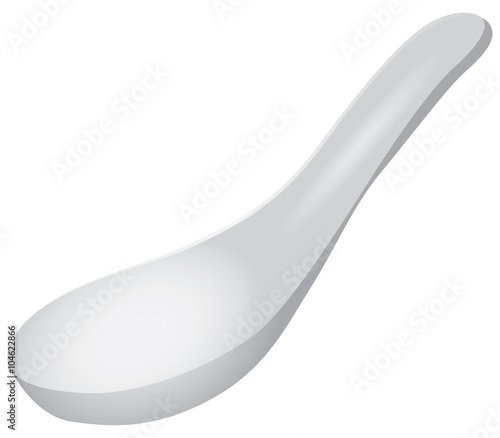Asian ceramic spoon