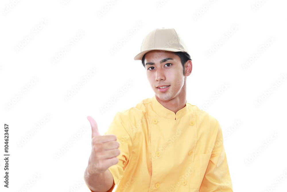 笑顔のウェイター