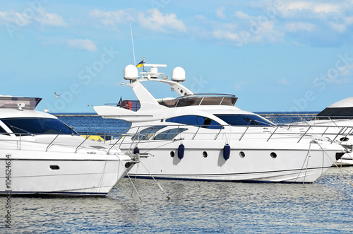 Motor yacht in jetty