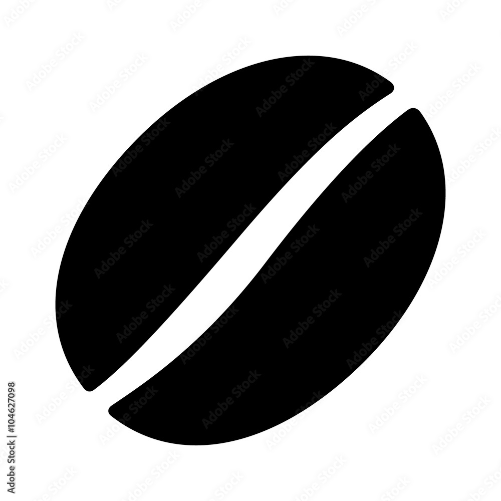 Coffee bean / seed flat icon for food apps and websites Coffee bean / seed flat icon for food apps and websites