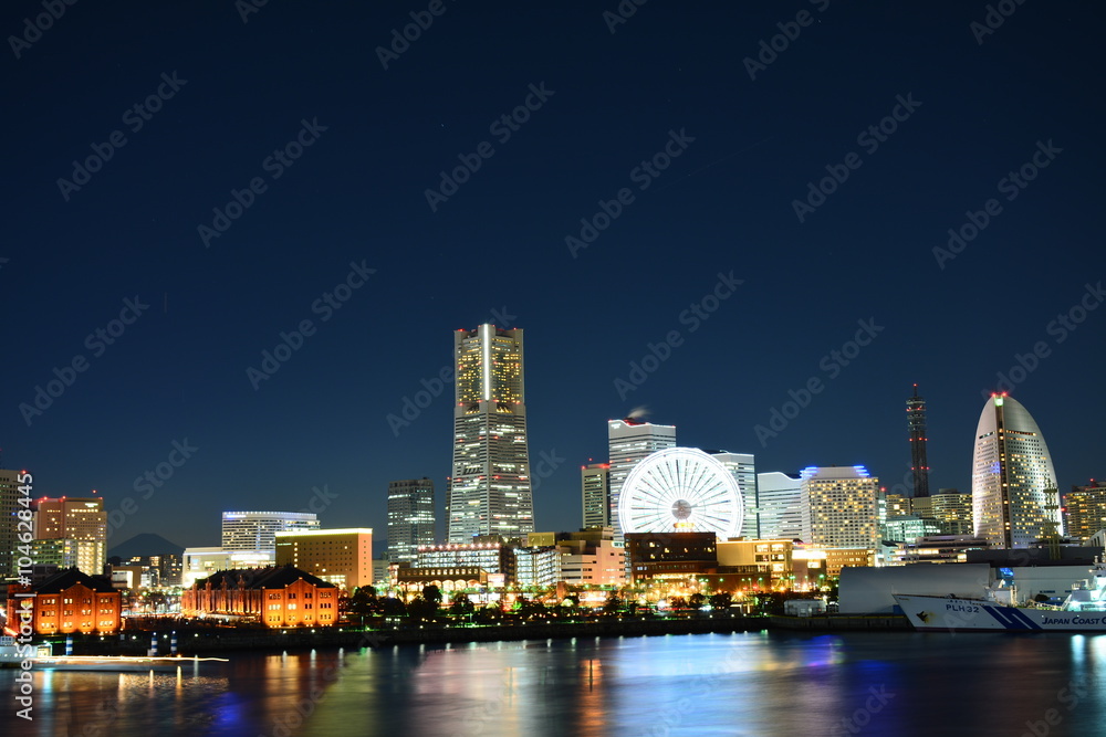 横浜　みなとみらいの夕景・夜景