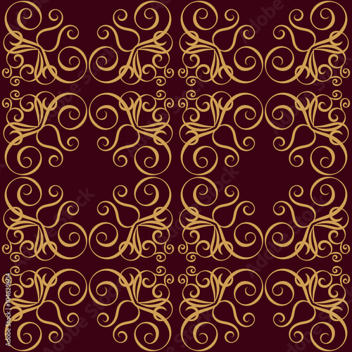 Curly seamless pattern