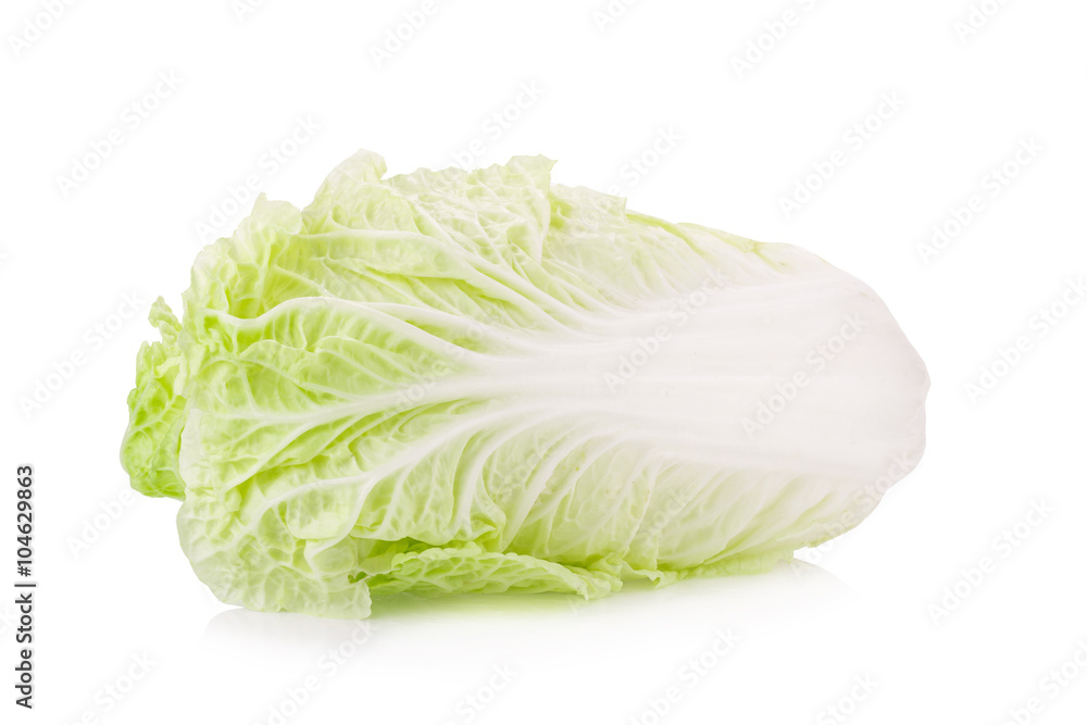 fresh chinese cabbage on a white background fresh chinese cabbage on a white background