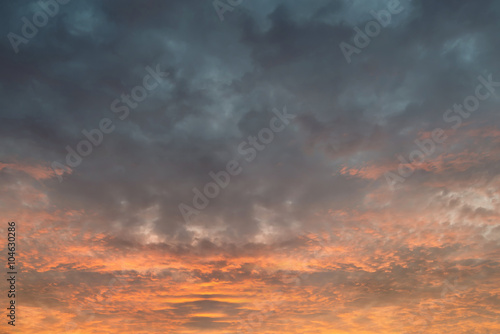 Sunset sky as a background. Beautiful natural composition © biletskiyevgeniy.com
