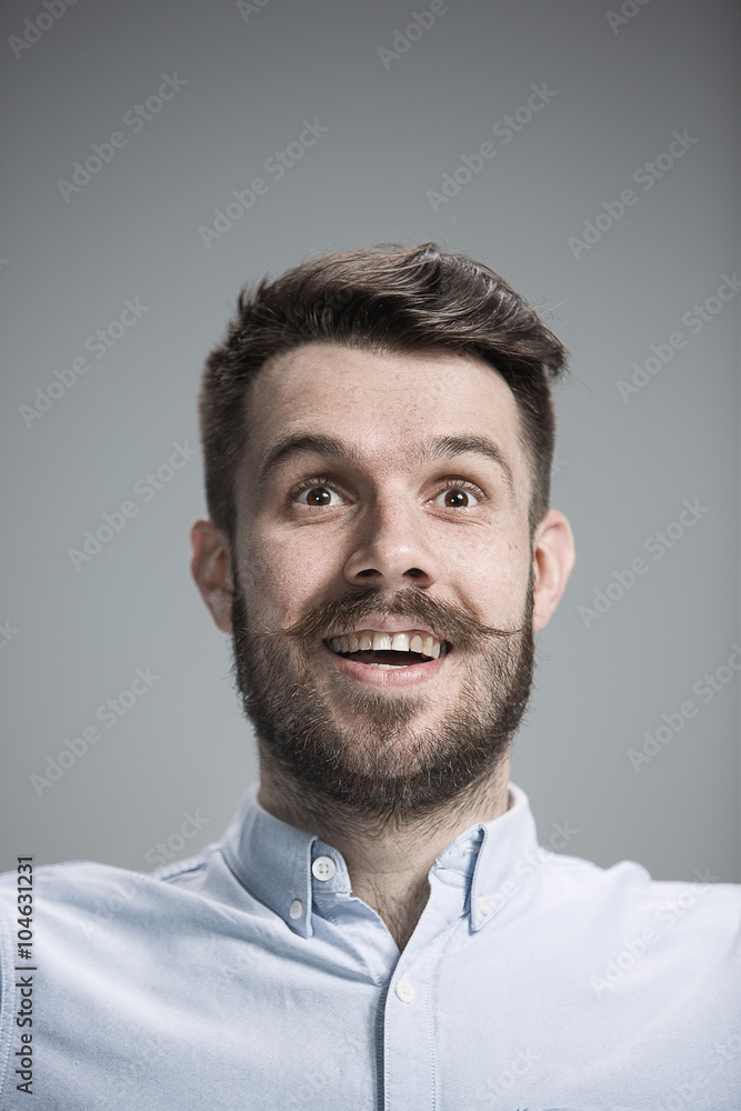 The young man looking at camera The young man looking at camera
