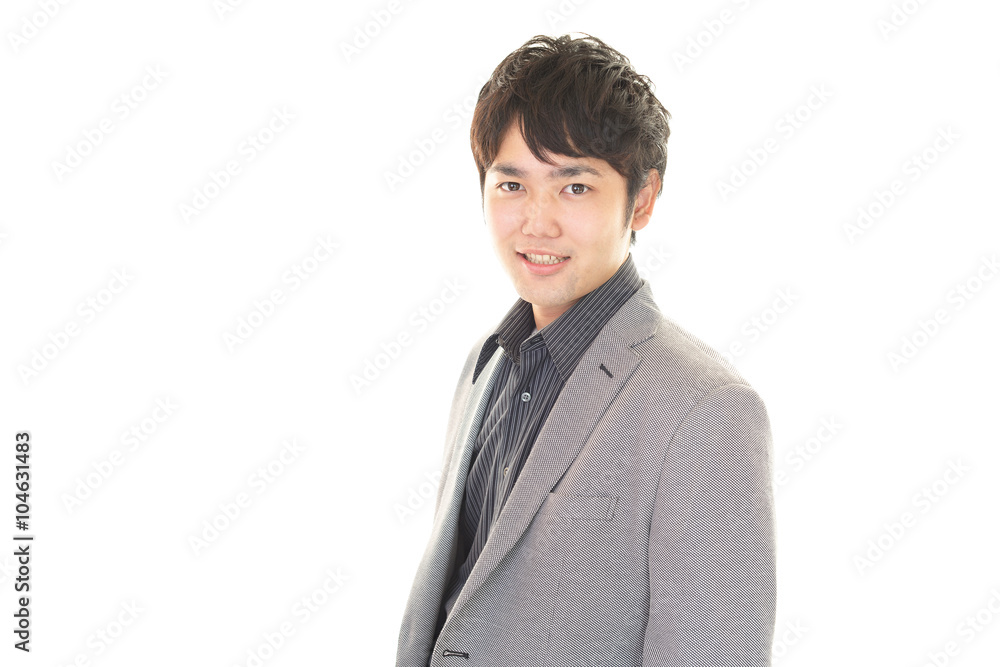 笑顔のビジネスマン 笑顔のビジネスマン