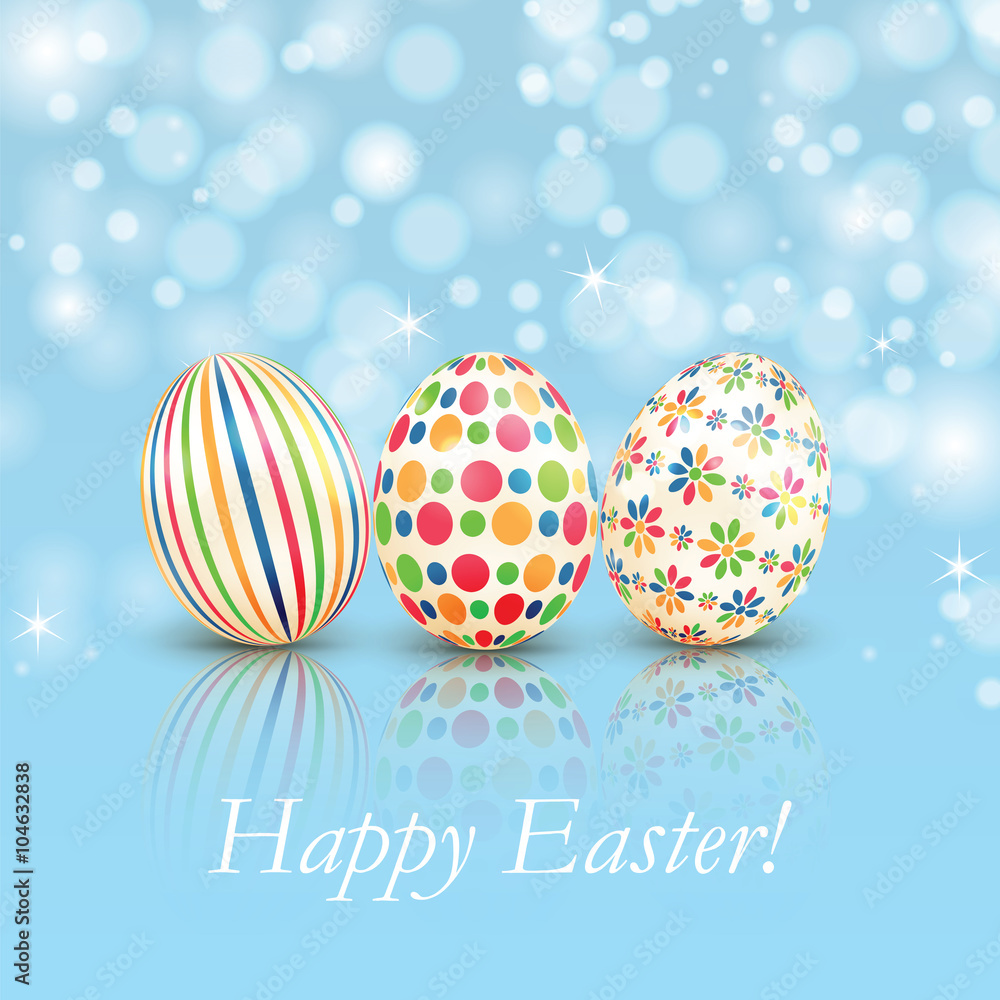 Background with colorful Easter eggs Background with colorful Easter eggs