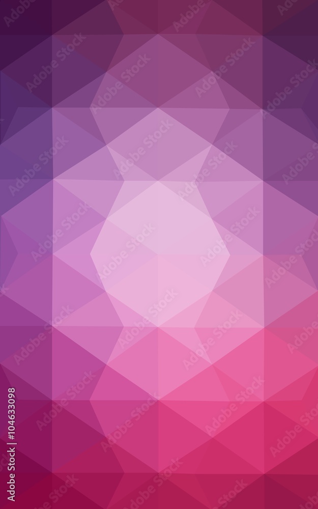 Obraz premium Multicolor purple, pink polygonal design pattern, which consist of triangles and gradient in origami style.