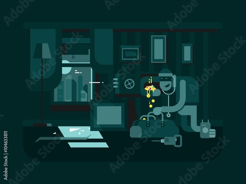 Burglar in the apartment
