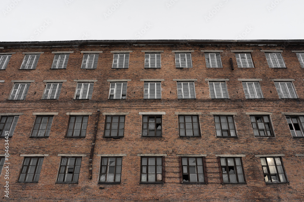 Fototapeta premium Old building red brick wall