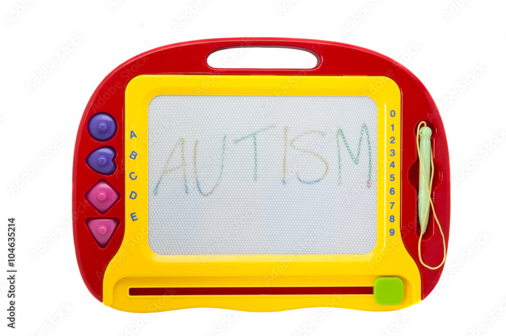 Erasable drawing board with the word Autism Erasable drawing board with the word Autism