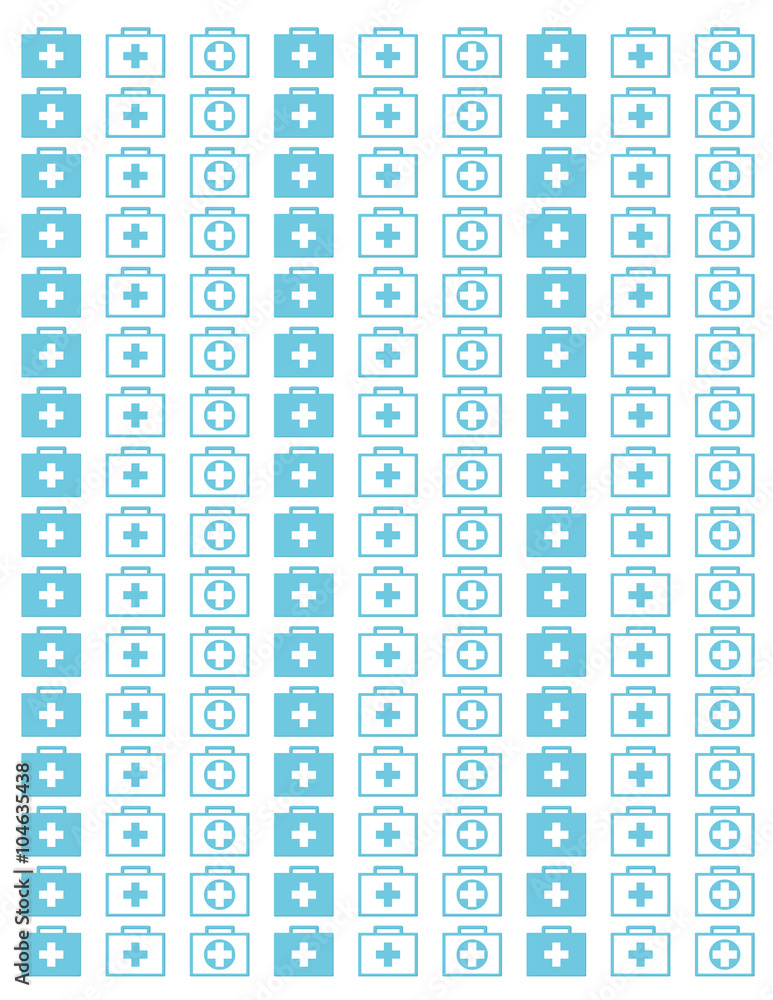 Hospital blue medicine kit box Minimalistic Planner Printable Stickers ...